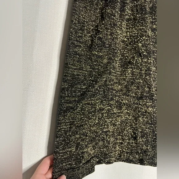 Intimately Free People Black and Gold Metallic Racerback Tank Top Small - Picture 4 of 5